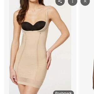 Calvin Klein Tan Shapewear Slip Dress with Adjustable Straps. NWOT